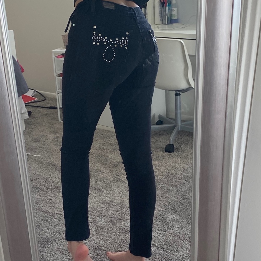 BEDAZZLED BLACK SKINNY JEANS